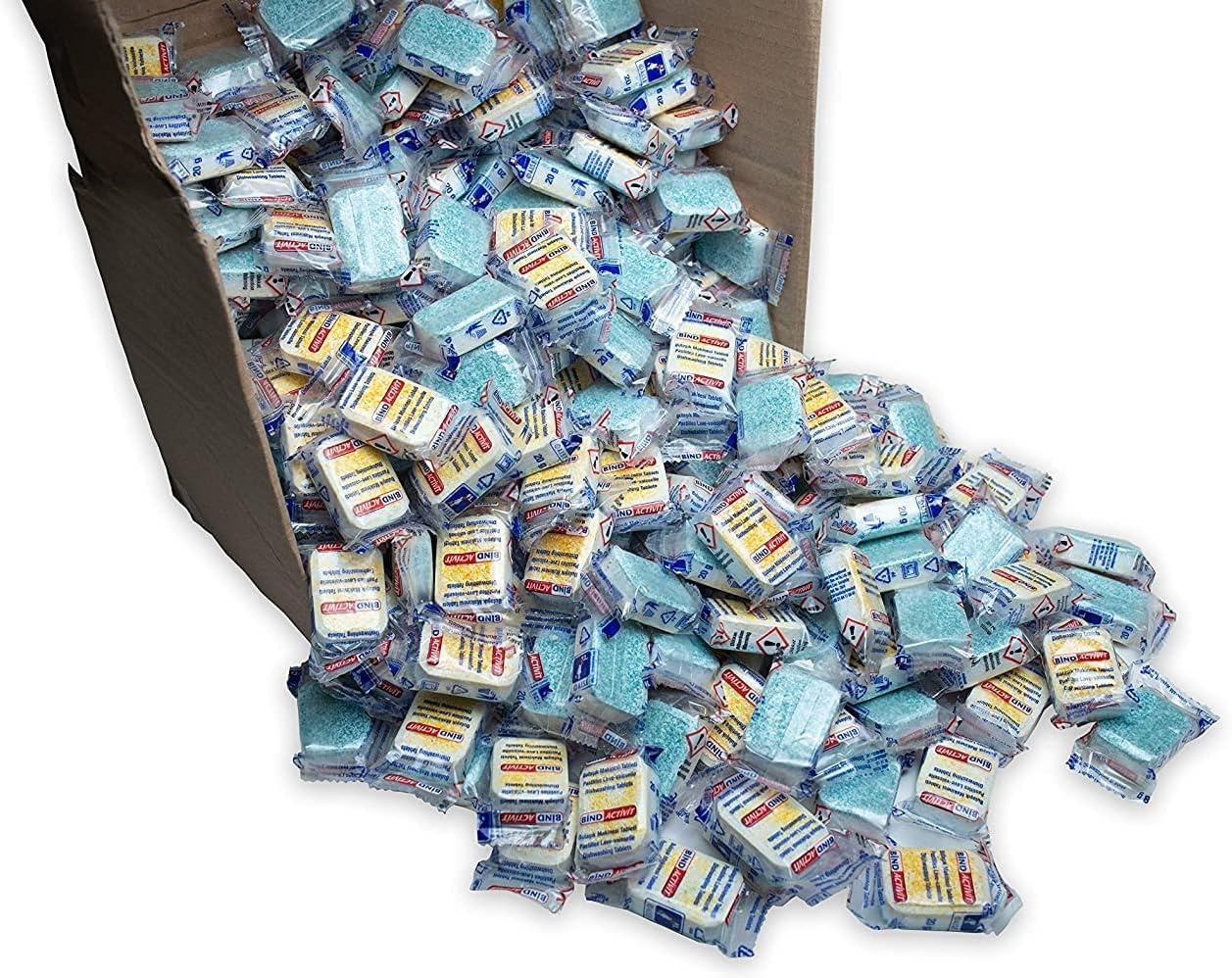 BIND ACTIVIT 16-in-1 Spülmaschinentabs 10 kg - 500 Stück, Phosphatfrei, Effizient bei Niedrigtemperaturen, Klarspüler, Salzschutz, Glasschutz, Fettlöser, Edelstahlglanz, Silberschutz, Extra-Trocken, für alle Spülmaschinen geeignet