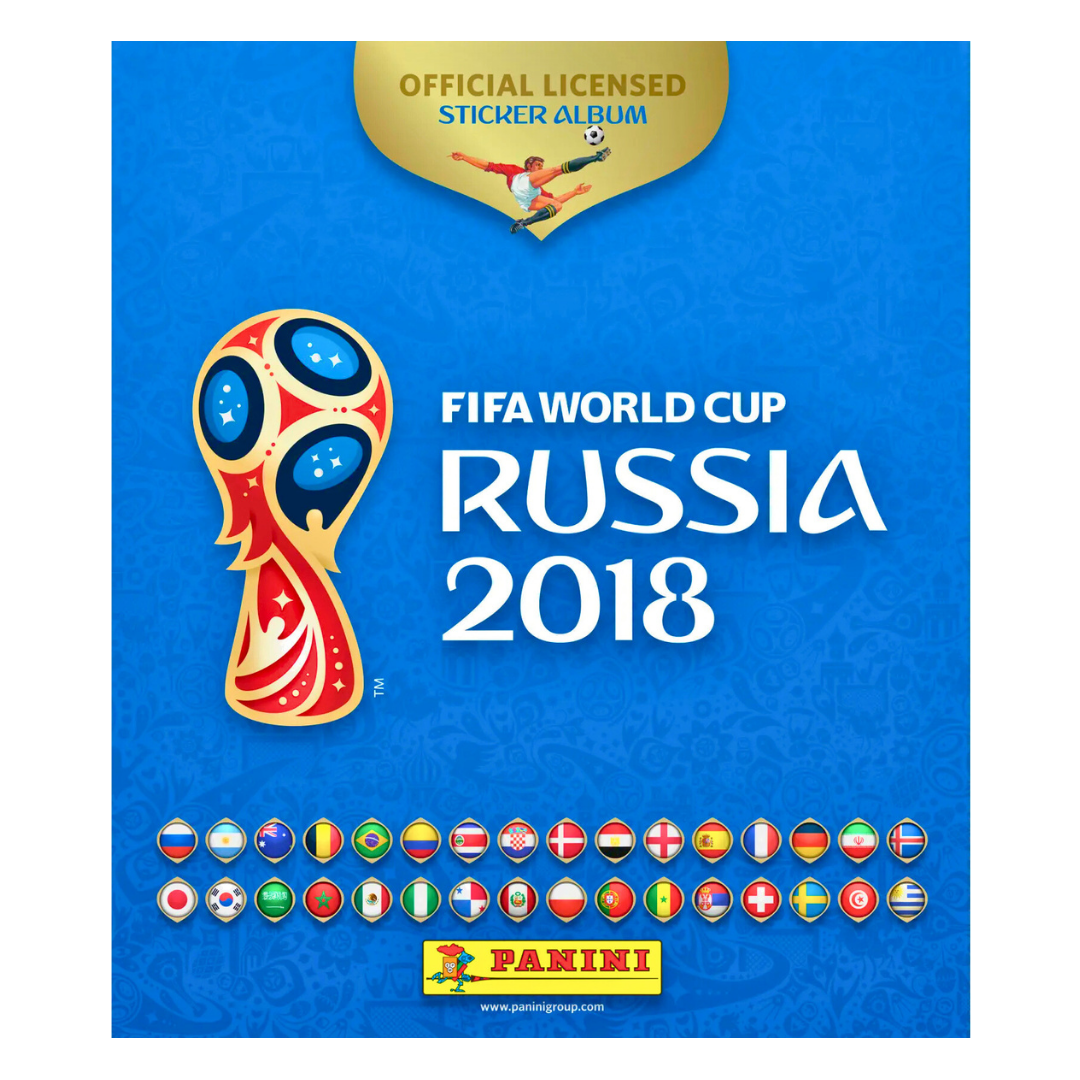 PANINI WM Weltmeisterschaft 2018 Russland Stickeralbum Sticker Album World Cup – Komplettes Stickeralbum der Fußball-Weltmeisterschaft mit allen Stickern, legendären Spielern & historischen World Cup Momenten
