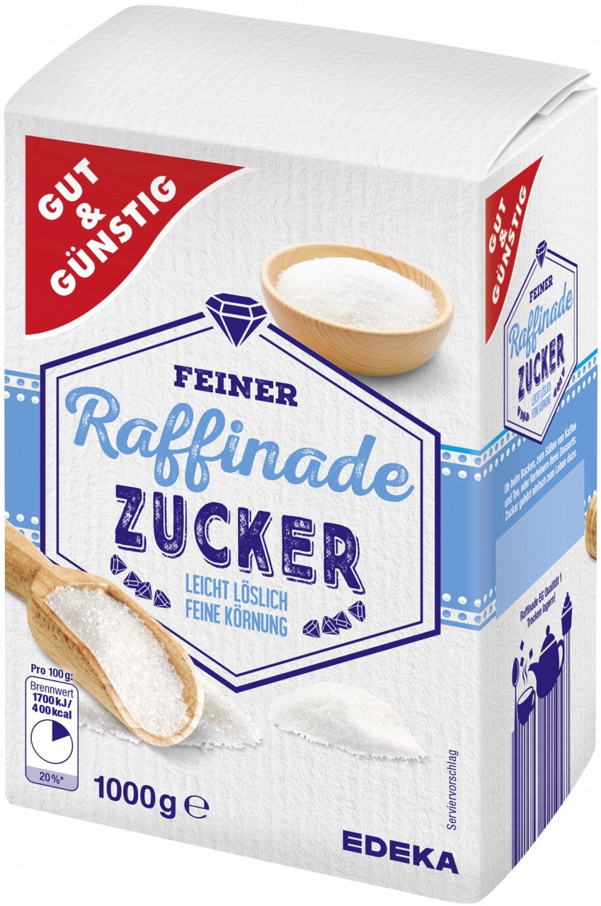 Raffinade Zucker 1000g Lebensmittel Vorrat