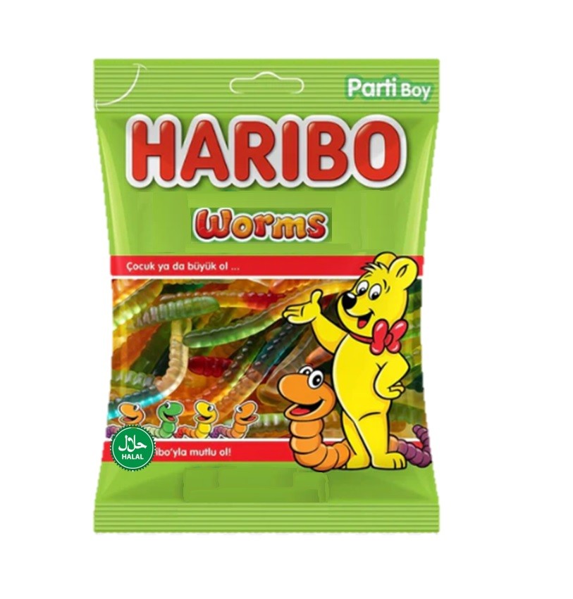 Haribo Worms Trockenfrucht-Spezialität 100g Snack