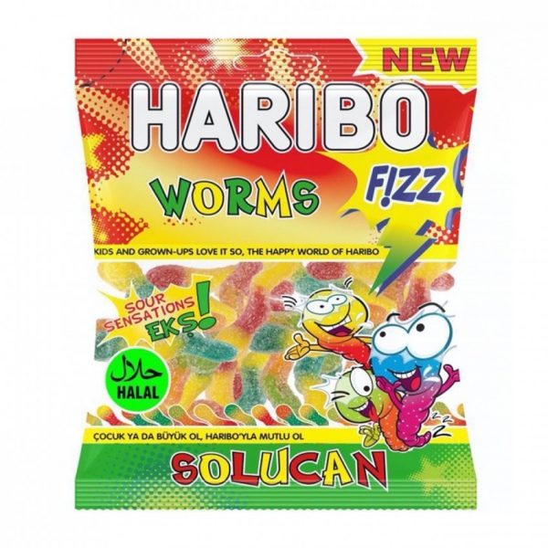 Haribo Worms Frizz süße Spezialität 100g Süßware Snack