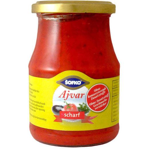 Sofko Ajvar Scharf würzige Spezialitätensauce 680g Würzsauce