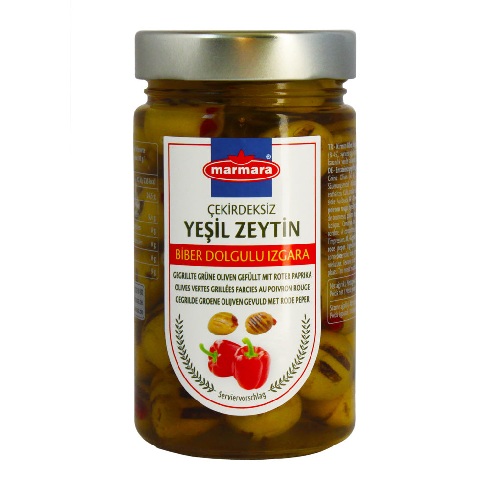 Marmara mit Paprika Grüne Oliven 720g Vorrat