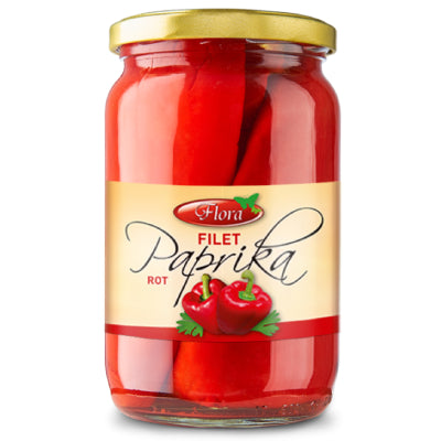 Paprika Filet Rot eingelegte Spezialität 2400g Vorrat