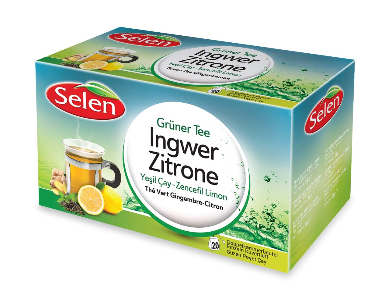 Selen Ingwer Zitrone Tee 500ml Getränk Erfrischungsgetränk