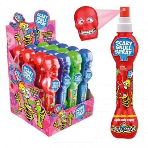Scary Skull Spray süße Spezialität 1 Stk Süßware Snack
