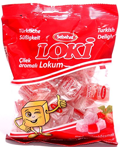 Sebahat Loki Erdbeere Aromatisiert türkische Süßware 200g Lokum