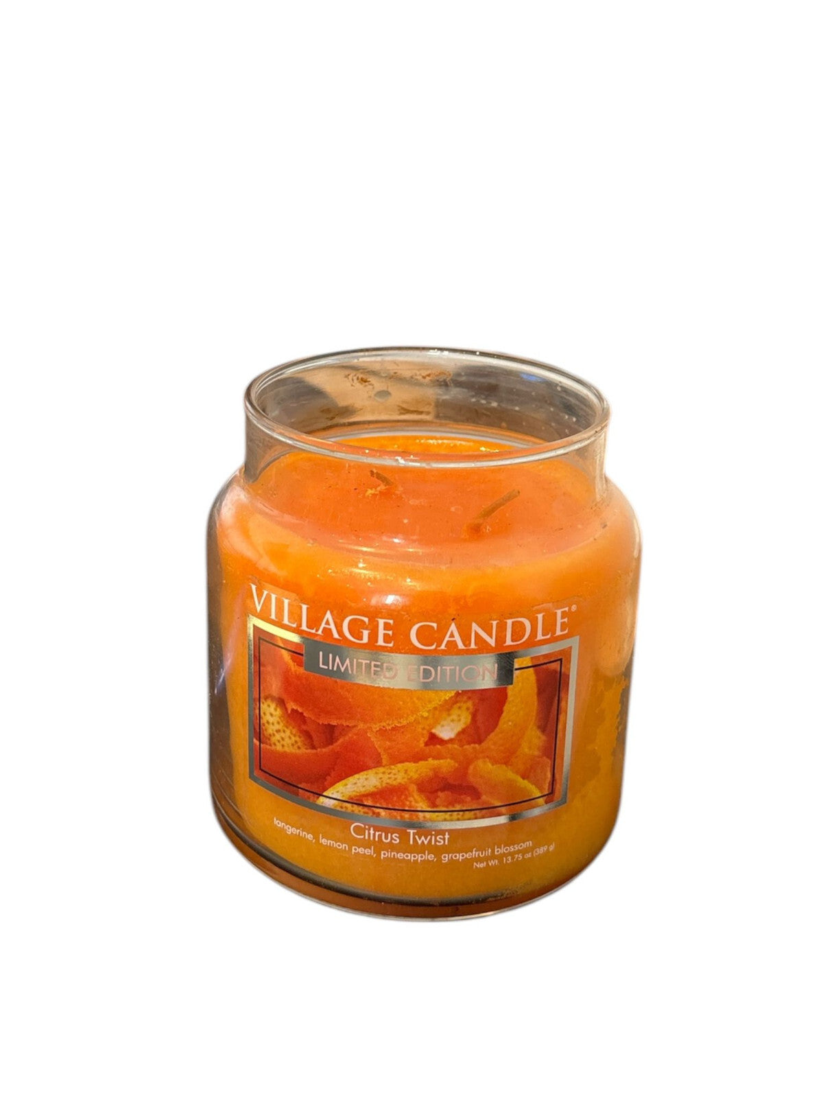 Village Candle Duftkerze Citrus Twist – 398g, Limited Edition Zitrus Kerze