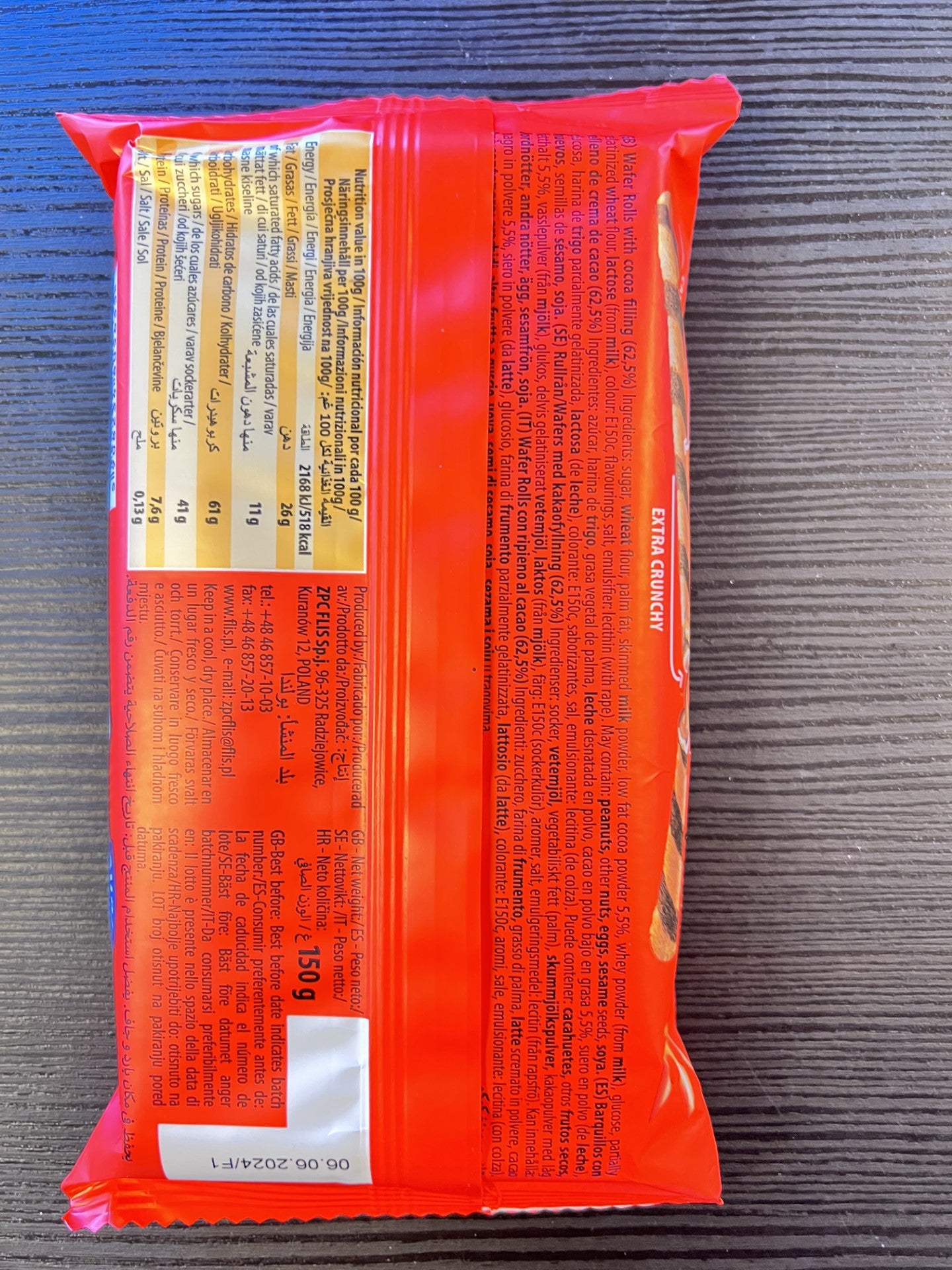 Happy Swing Rolles Cocoa Keks- und Süßwarenprodukt 150g Snack