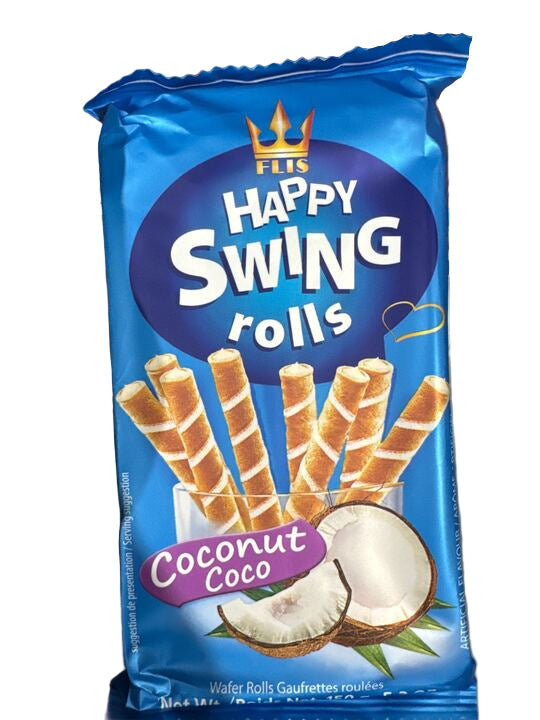 Swing Rolls Coconut Keks- und Süßwarenprodukt 150g Snack