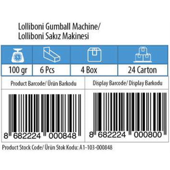 Lolliboni Pamuk Zucker süße Spezialität 50g Süßware Snack