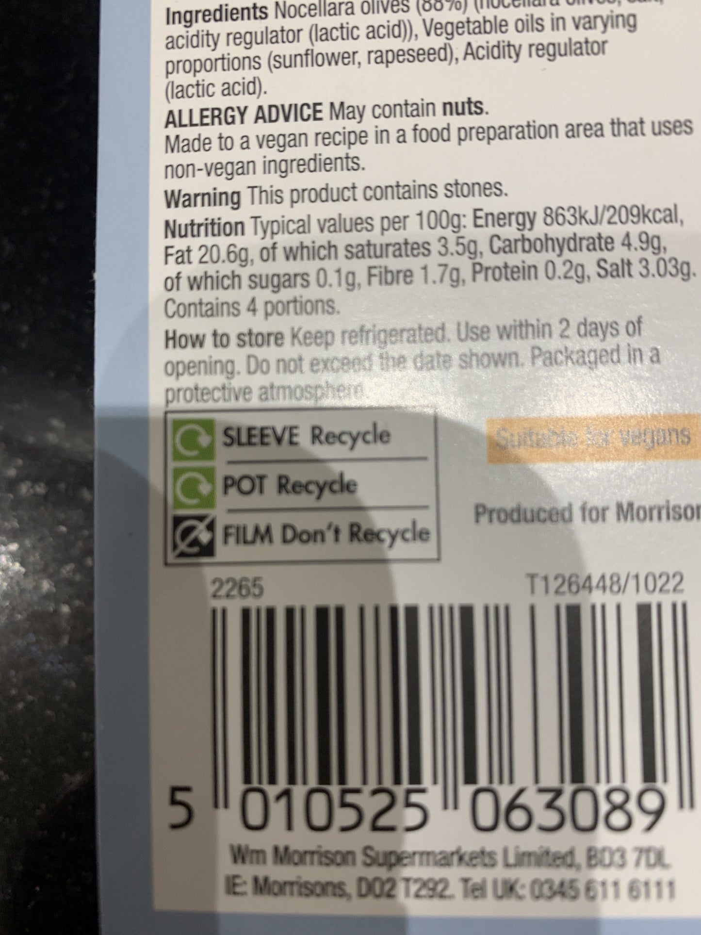 Atlas Food Violett Oliven 1 Stk Vorrat
