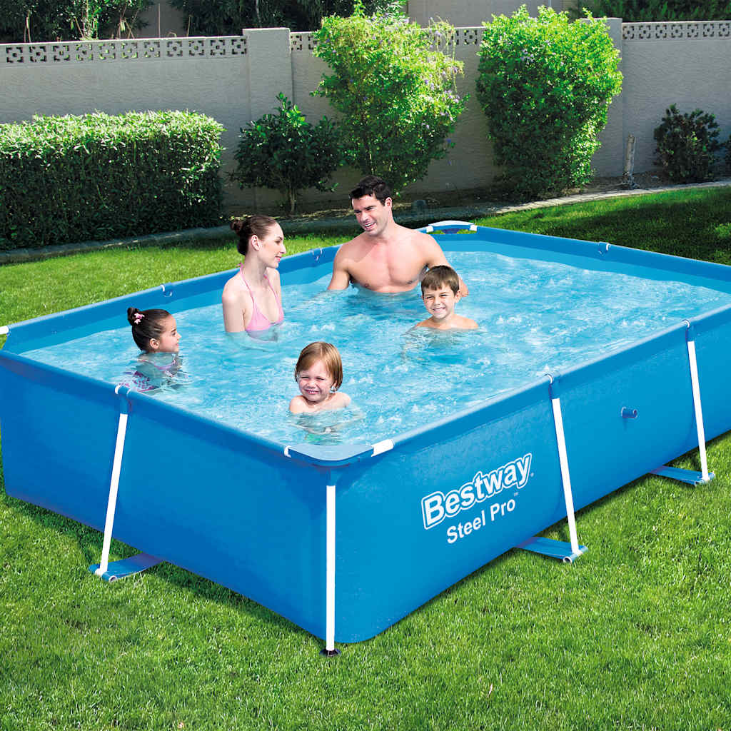 JUNG Vida Bestway Steel Pro Swimming Pool mit Stahlrahmen 259x170x61 cm 56403