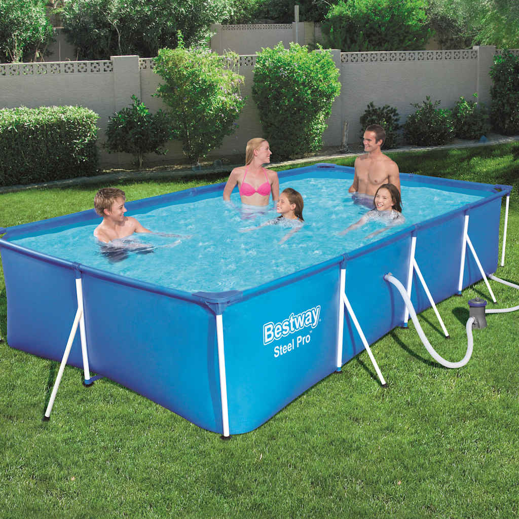 JUNG Vida Bestway Steel Pro Swimmingpool-Set Rechteckig 400×211×81 cm 56424