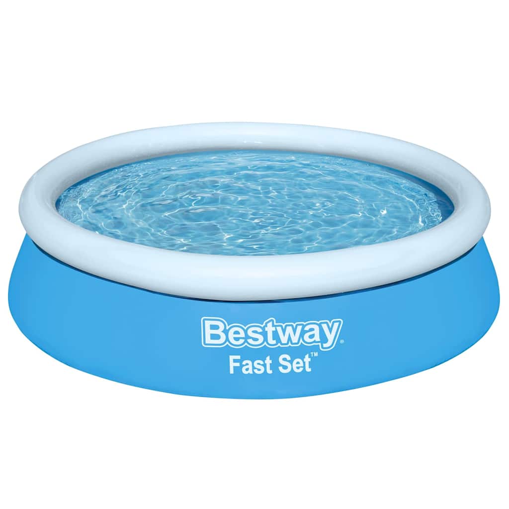 JUNG Vida Bestway Fast Set Aufblasbarer Pool Rund 183x51 cm Blau