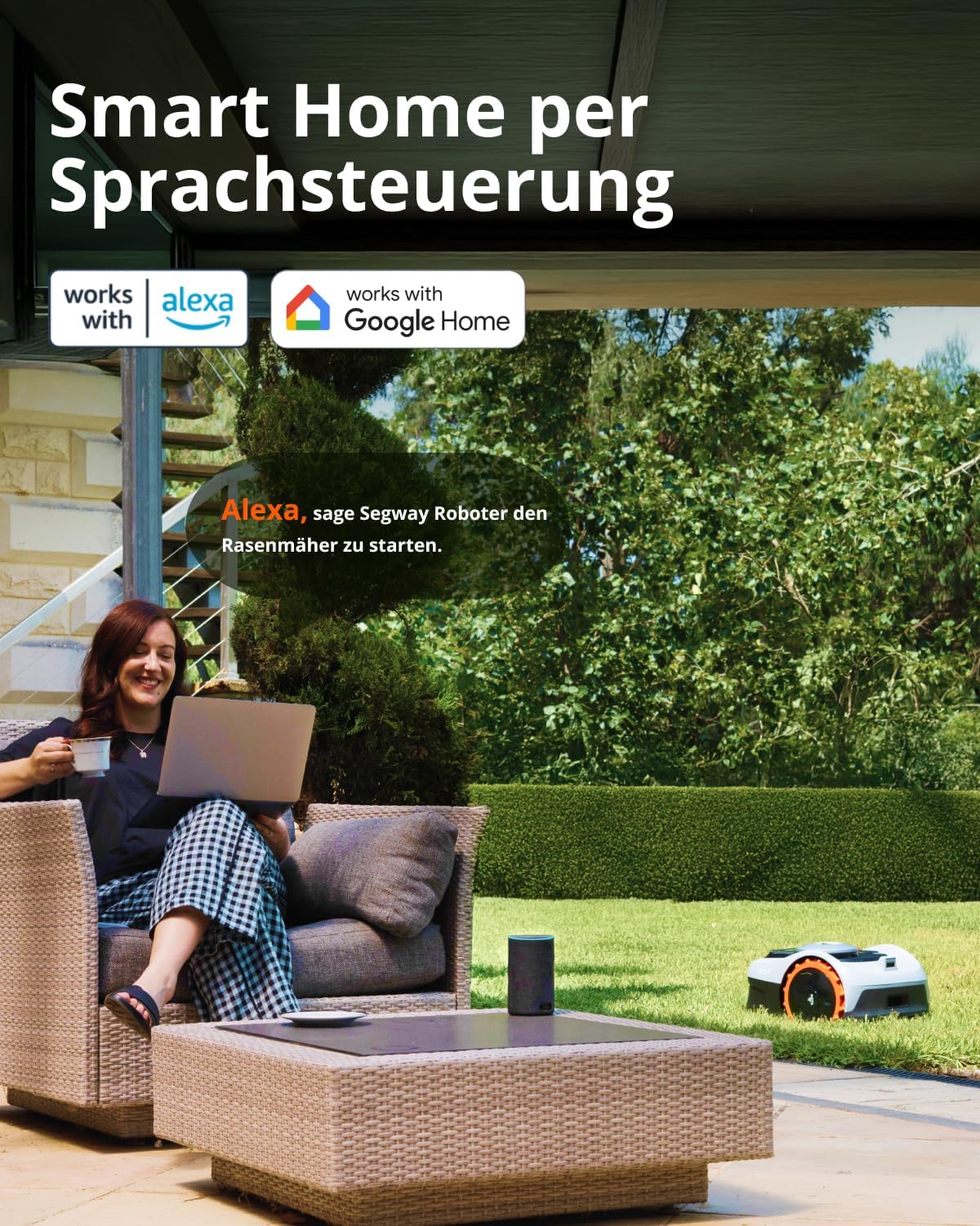 SEGWAY Navimow i105E Mähroboter mit GPS-RTK, KI-Kartierung & App-Steuerung 500m²