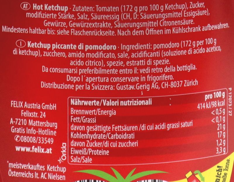 Polimark Ketchup Scharf 500ml Sauce Würzsauce