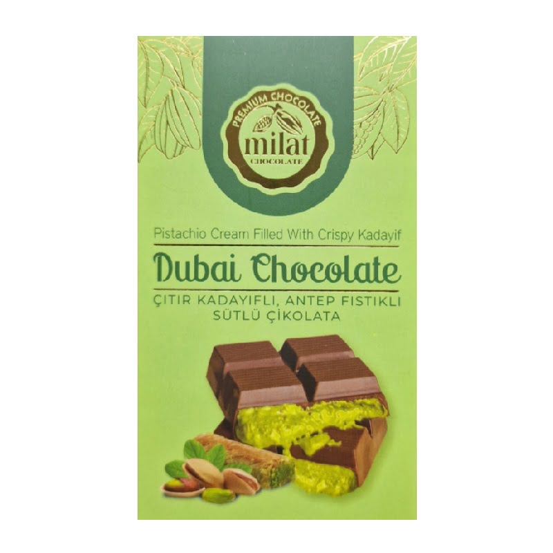 Milat Dubai Chocolate süße Spezialität 60g Süßware Snack