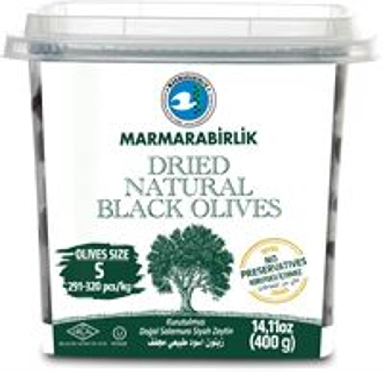 Marmarabirlik 2XS Getrocknet Salz-Oliven 800g Vorrat