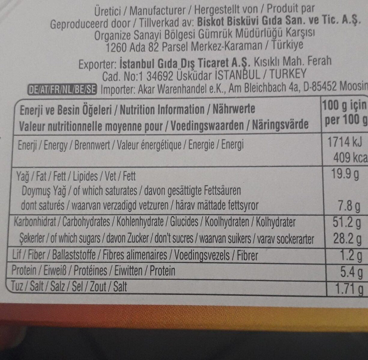 Dankek Poti mit Früchten Süßware und Snack 210g