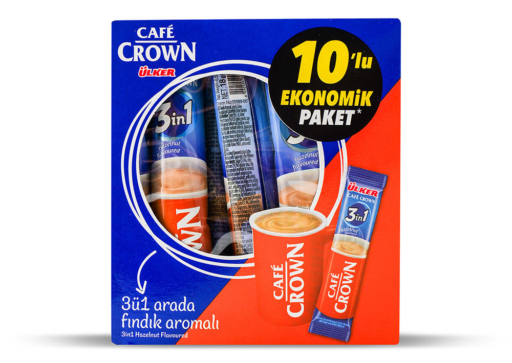 Ülker Cafe Crown mit Haselnuss 8li Kaffeespezialität 144g Heißgetränk