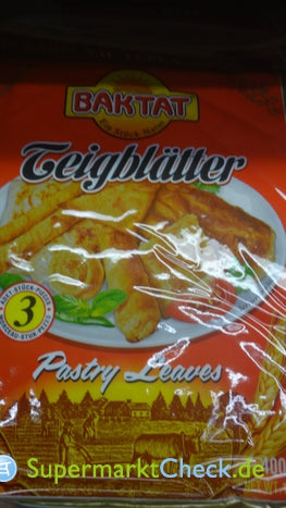 Baktat Blätter Yufka-Teig 1 Stk Backware Snack