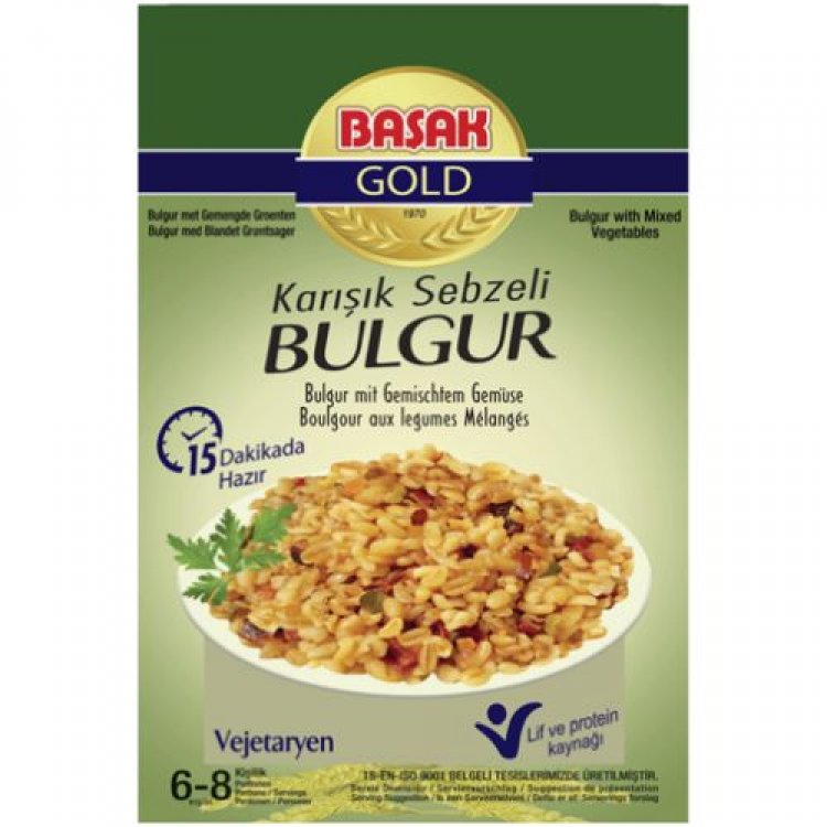 Basak Gemischt Sebzeli Bulgur Grundnahrungsmittel 360g Getreide Vorrat