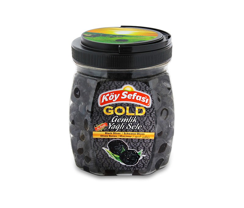 Dorf Sefasi Gold Schwarze Oliven 450g Vorrat