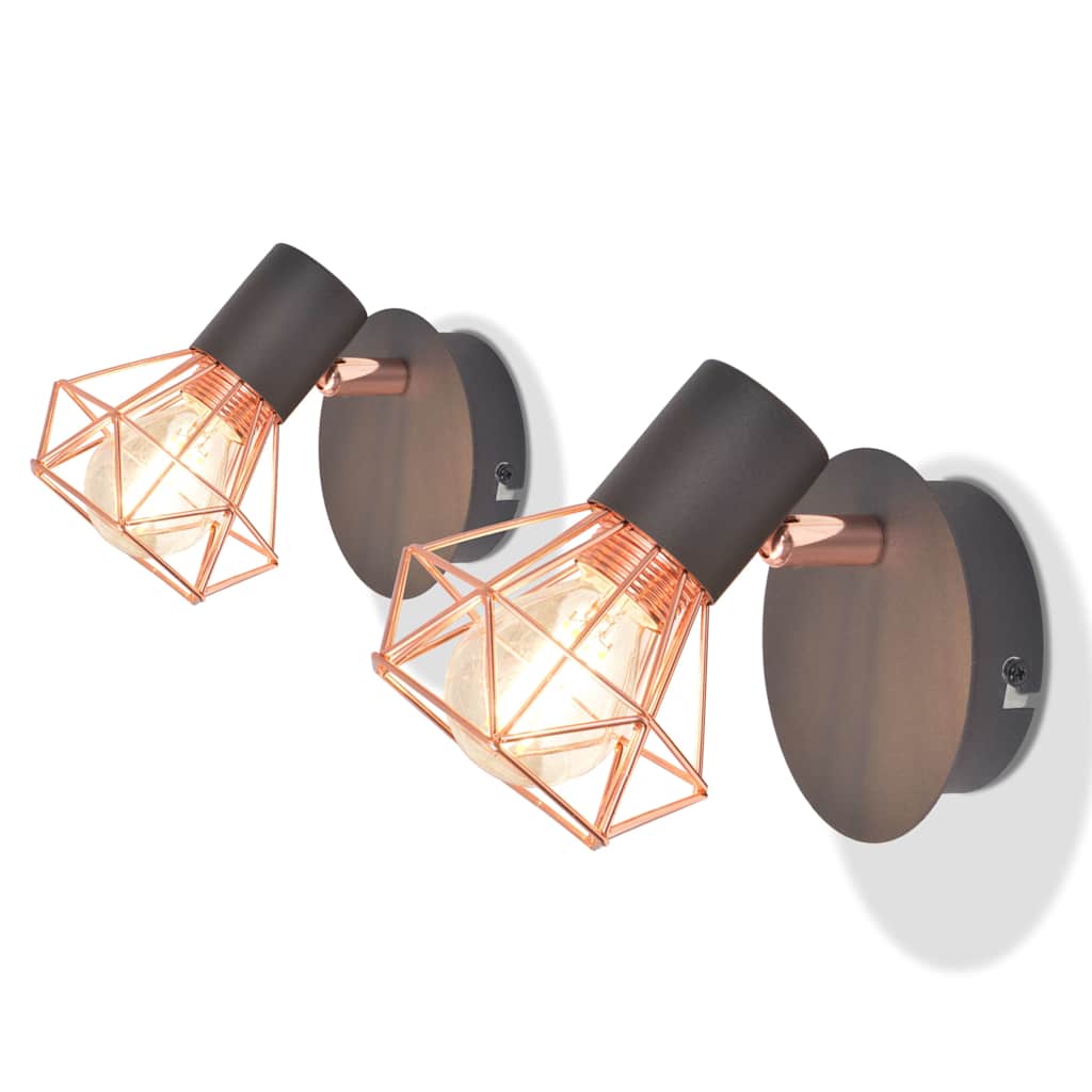 JUNG Vida Wandleuchten 2 Stk. mit 2 LED-Glühlampen 8 W