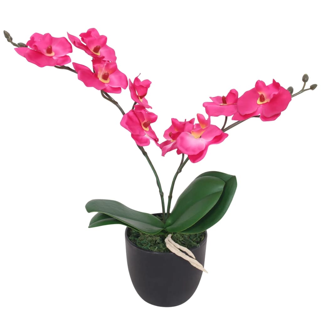 JUNG Vida Künstliche Orchidee mit Topf 30 cm Rot