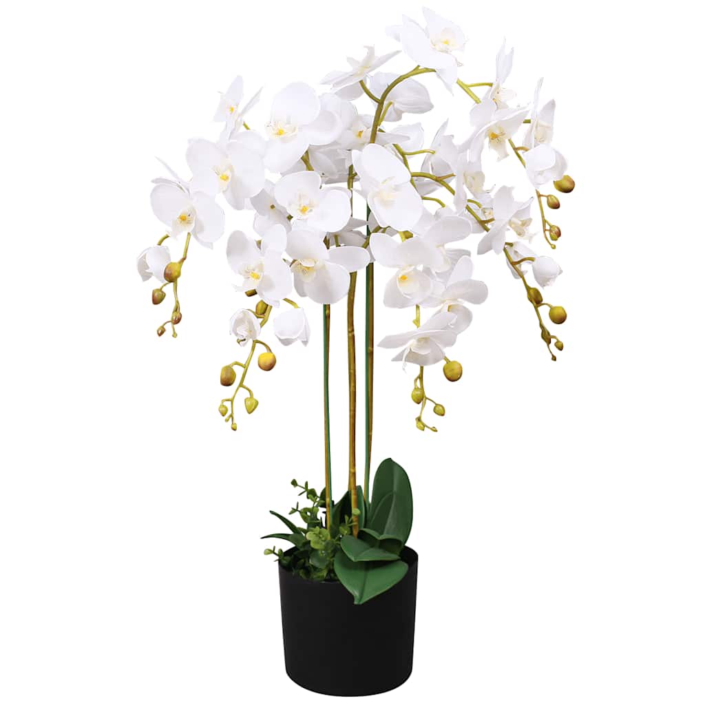 JUNG Vida Künstliche Orchidee mit Topf 75 cm Weiß