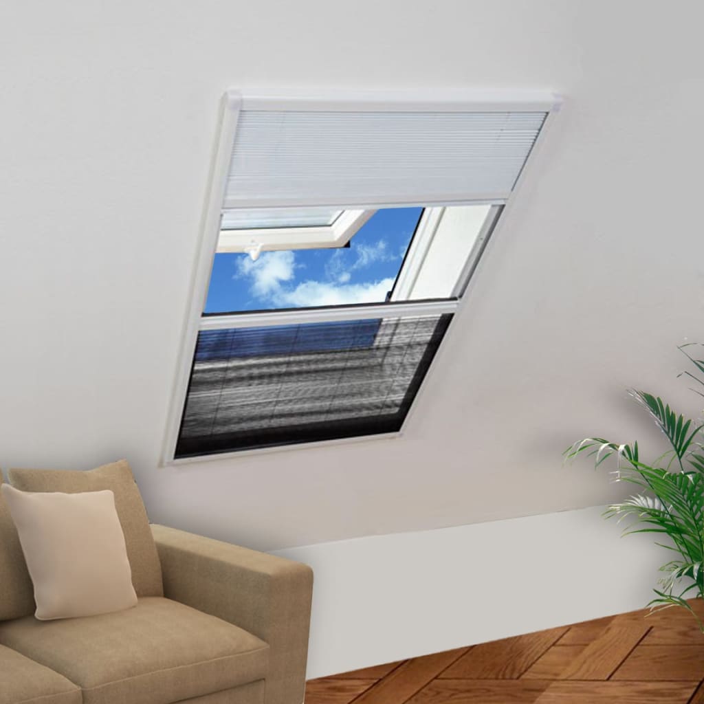 JUNG Vida Insektenschutz-Plissee für Fenster Jalousie Aluminium 80x120 cm