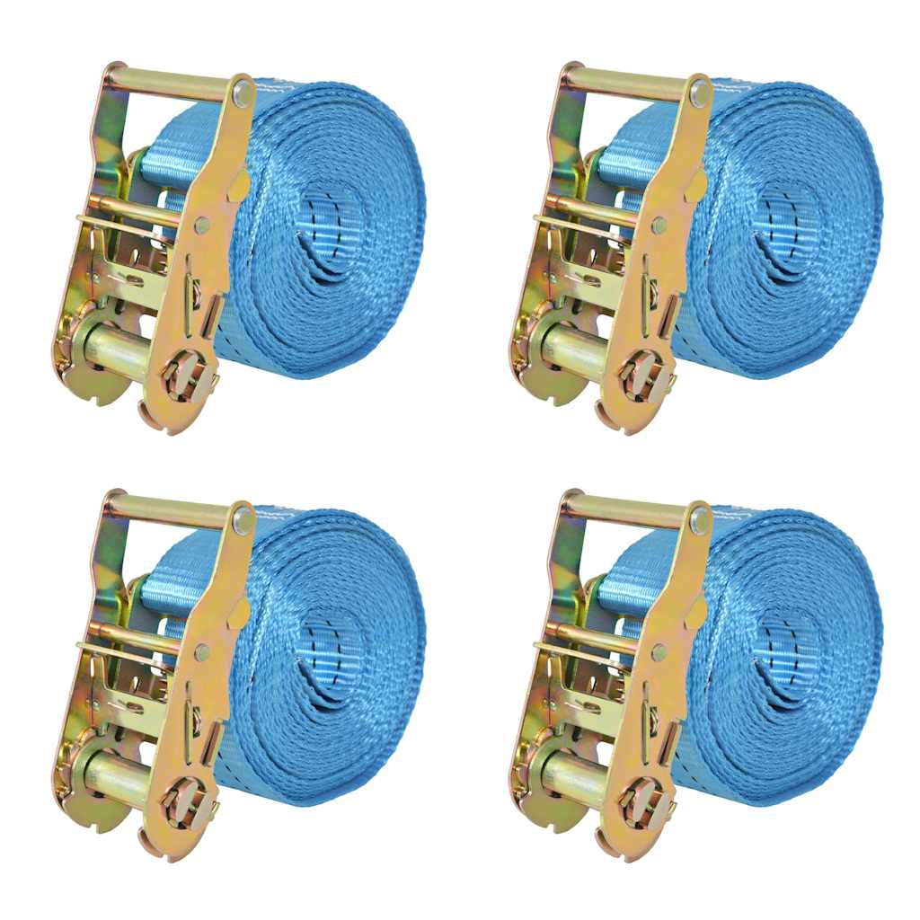 JUNG Vida Ratschen-Spanngurte 4 Stk. 2 Tonnen 6m×38mm Blau