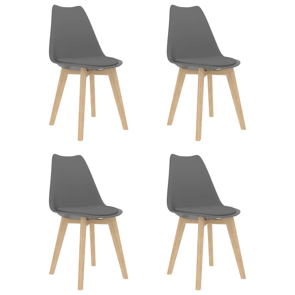 JUNG Vida Esszimmerstühle 4 Stk. Grau Kunststoff