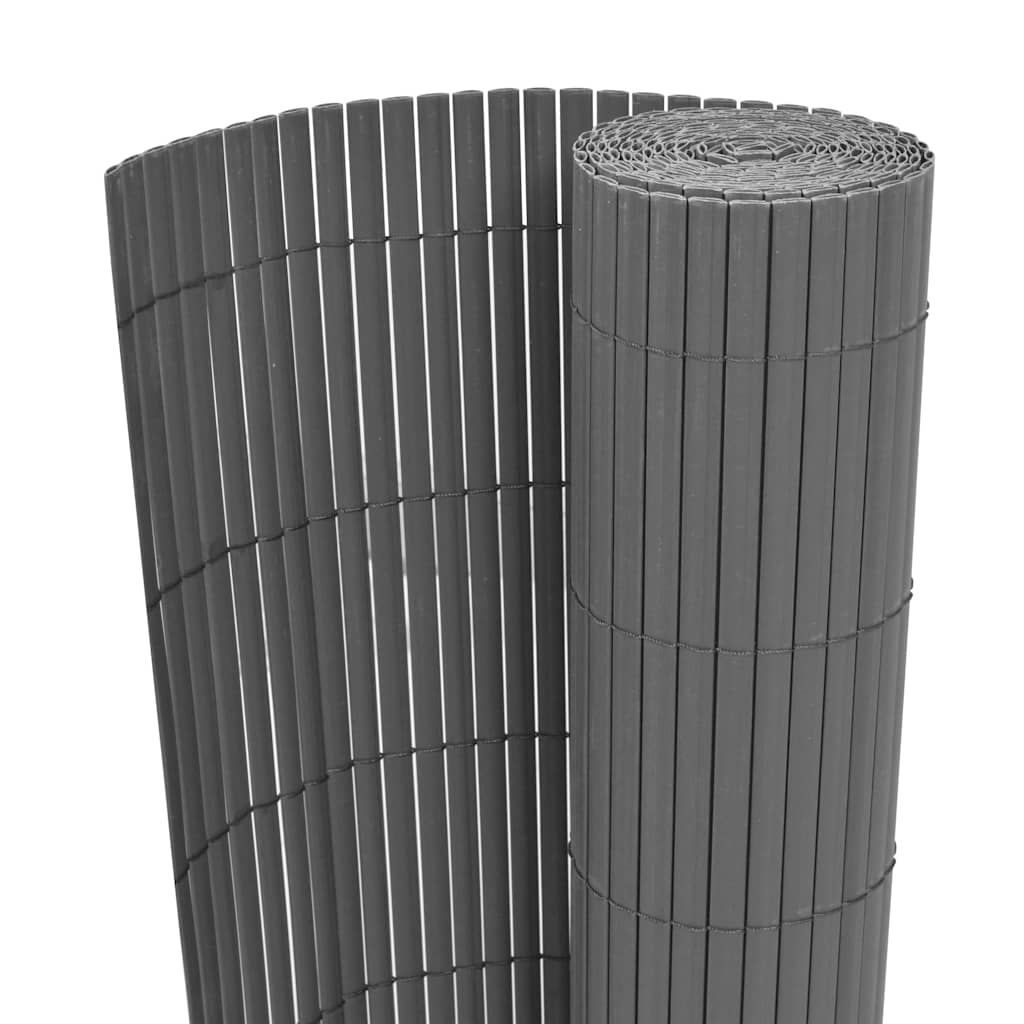 JUNG Vida Gartenzaun Doppelseitig PVC 90 x 300 cm Grau