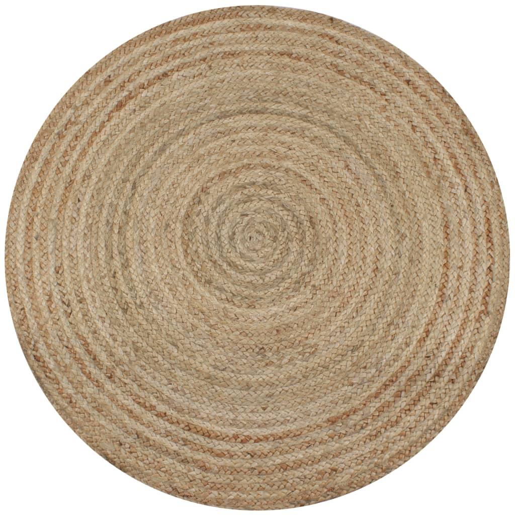 JUNG Vida Teppich Jute Geflochten 90 cm Rund