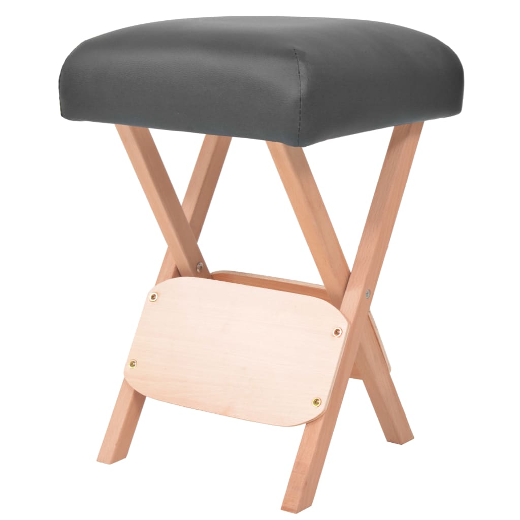JUNG Vida Massage-Klapphocker 12 cm dicker Sitz Schwarz