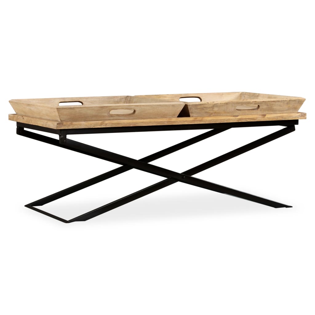 JUNG Vida Couchtisch Mangoholz Massiv 110 x 55 x 42 cm