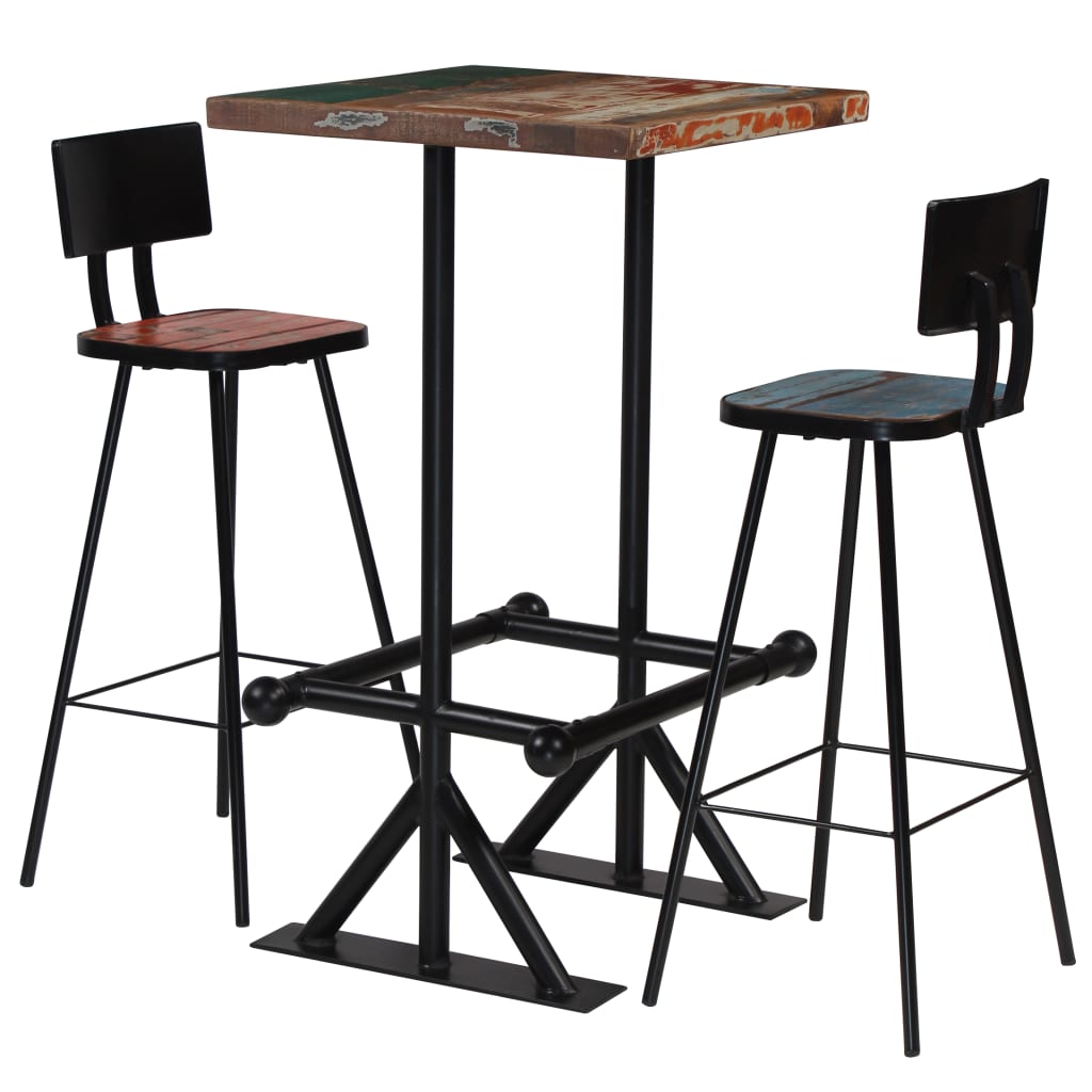 JUNG Vida Bar-Set 3-tlg. Altholz Massiv Mehrfarbig