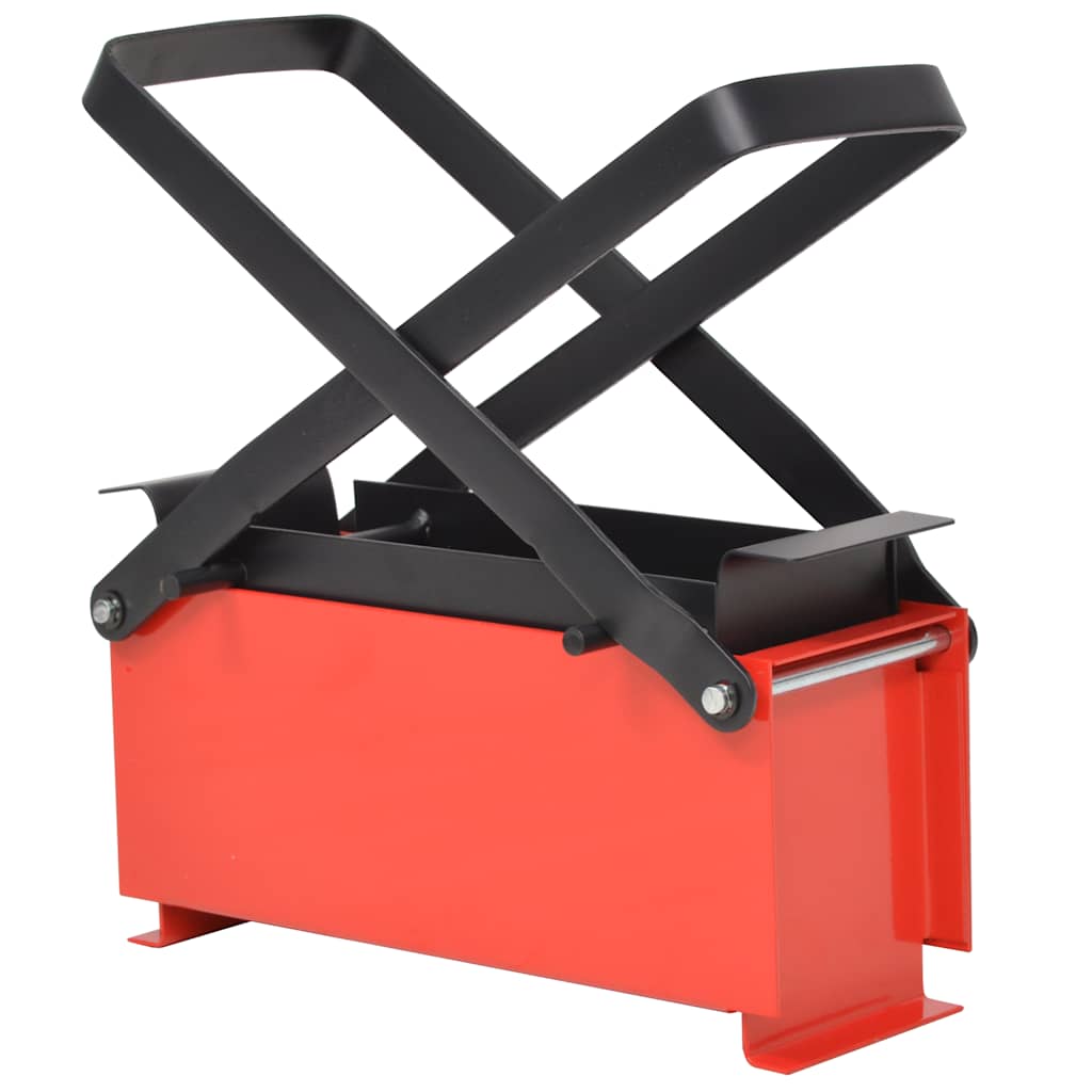 JUNG Vida Papierbrikettpresse Stahl 34x14x14 cm Schwarz und Rot