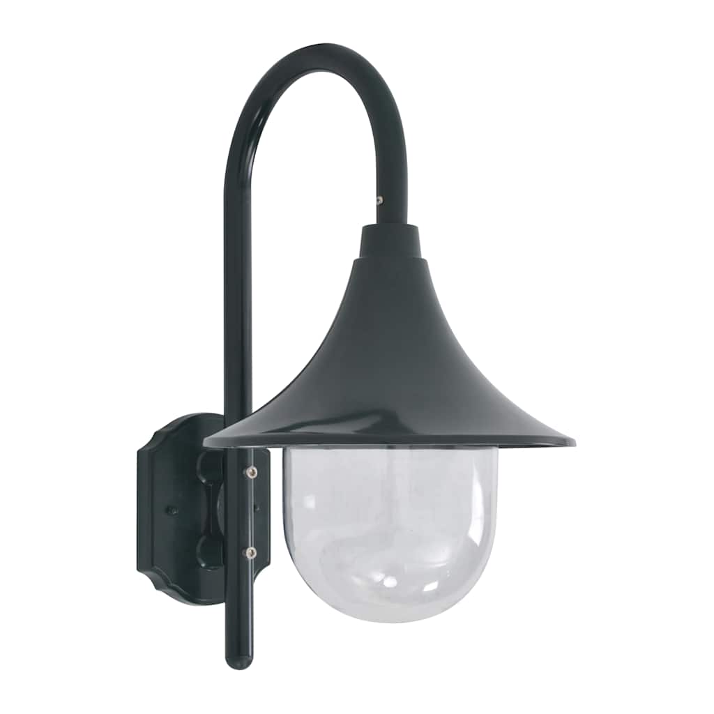 JUNG Vida Garten-Wandleuchte E27 42 cm Aluminium Dunkelgrün