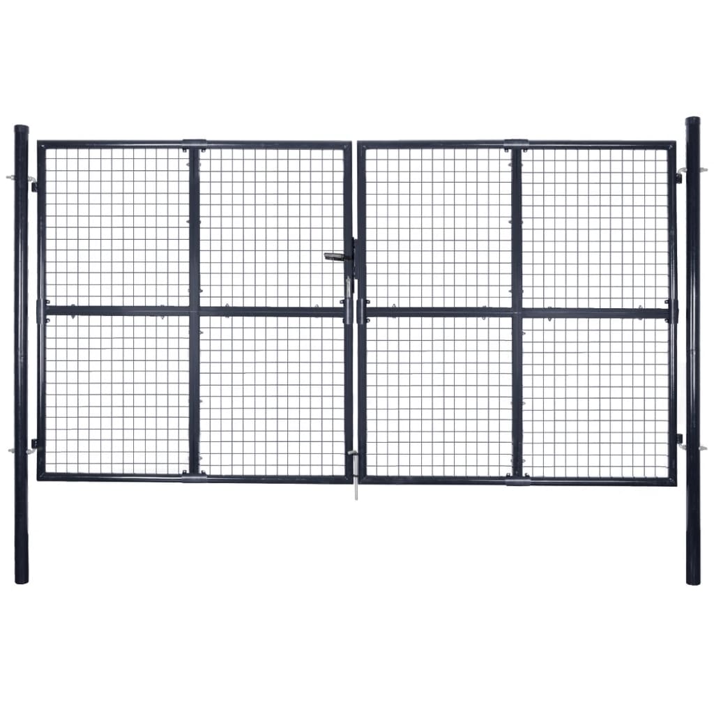 JUNG Vida Maschen-Gartentor verzinkter Stahl 300 x 150 cm Grau