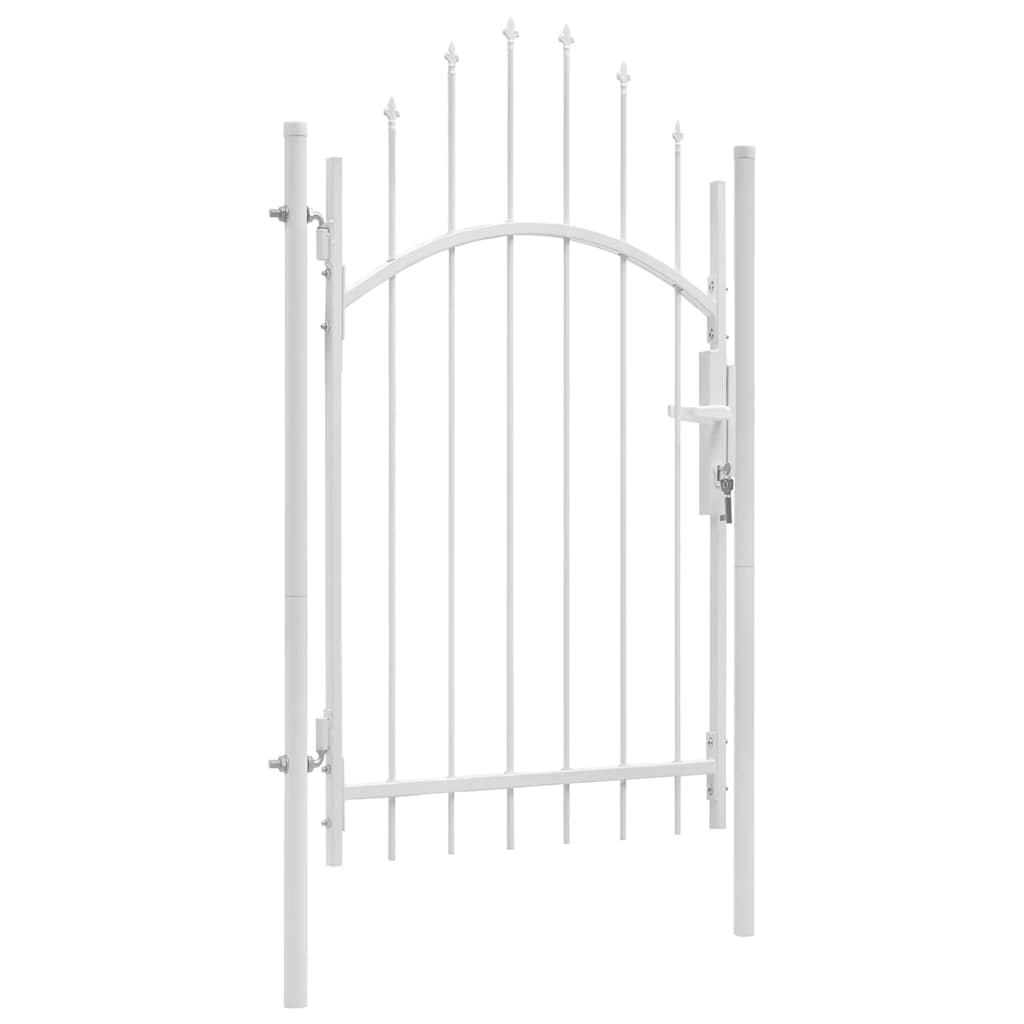 JUNG Vida Gartentor Stahl 1x2,45 m Weiß