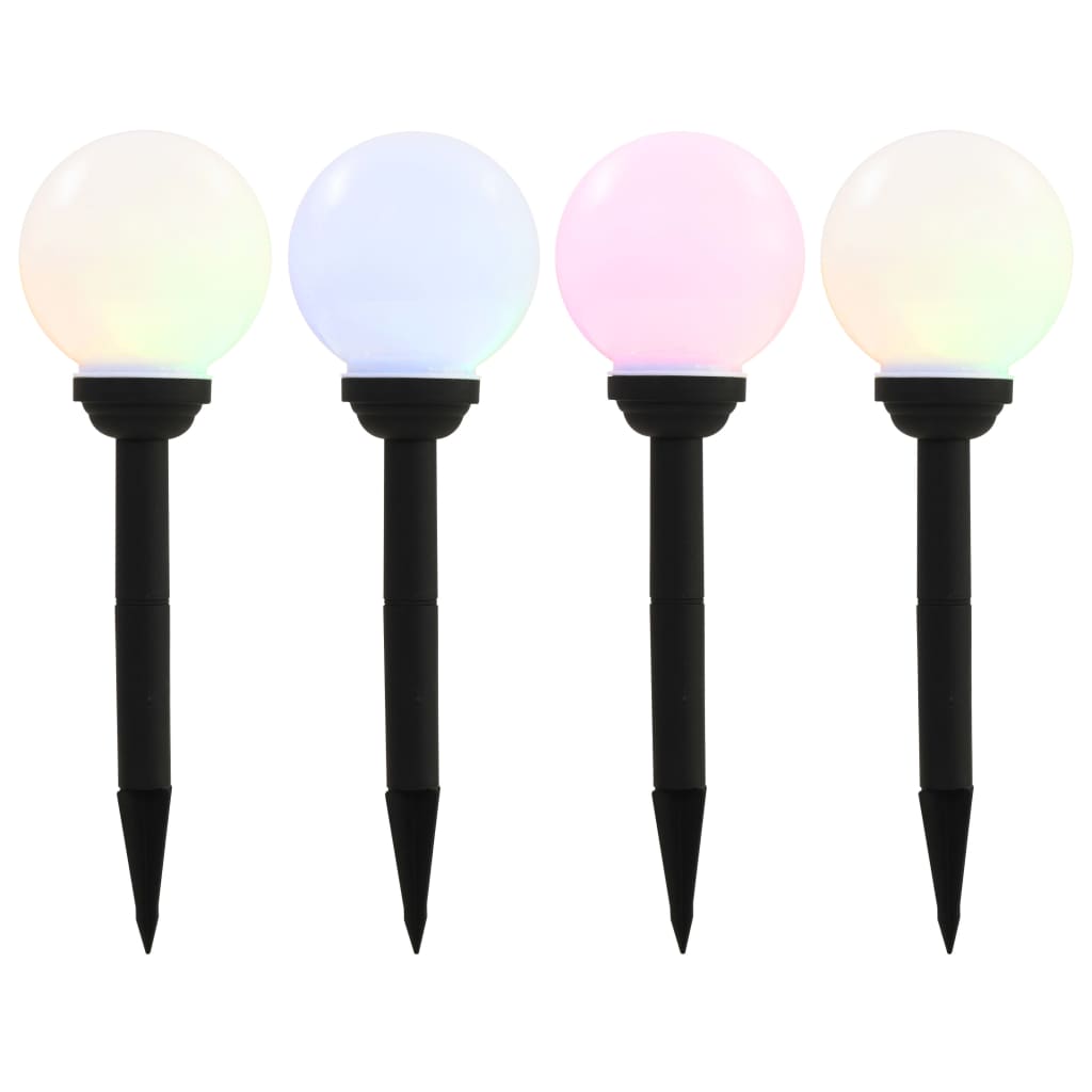 JUNG Vida Solar-Außenleuchten 4 Stk. LED Kugelförmig 15 cm RGB