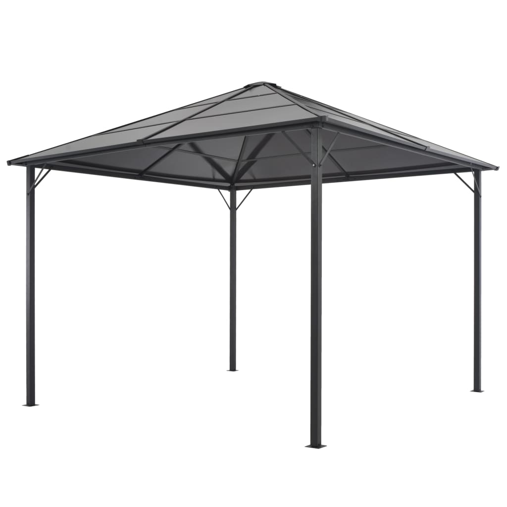 JUNG Vida Gartenpavillon mit Dach Aluminium 3×3 m Anthrazit