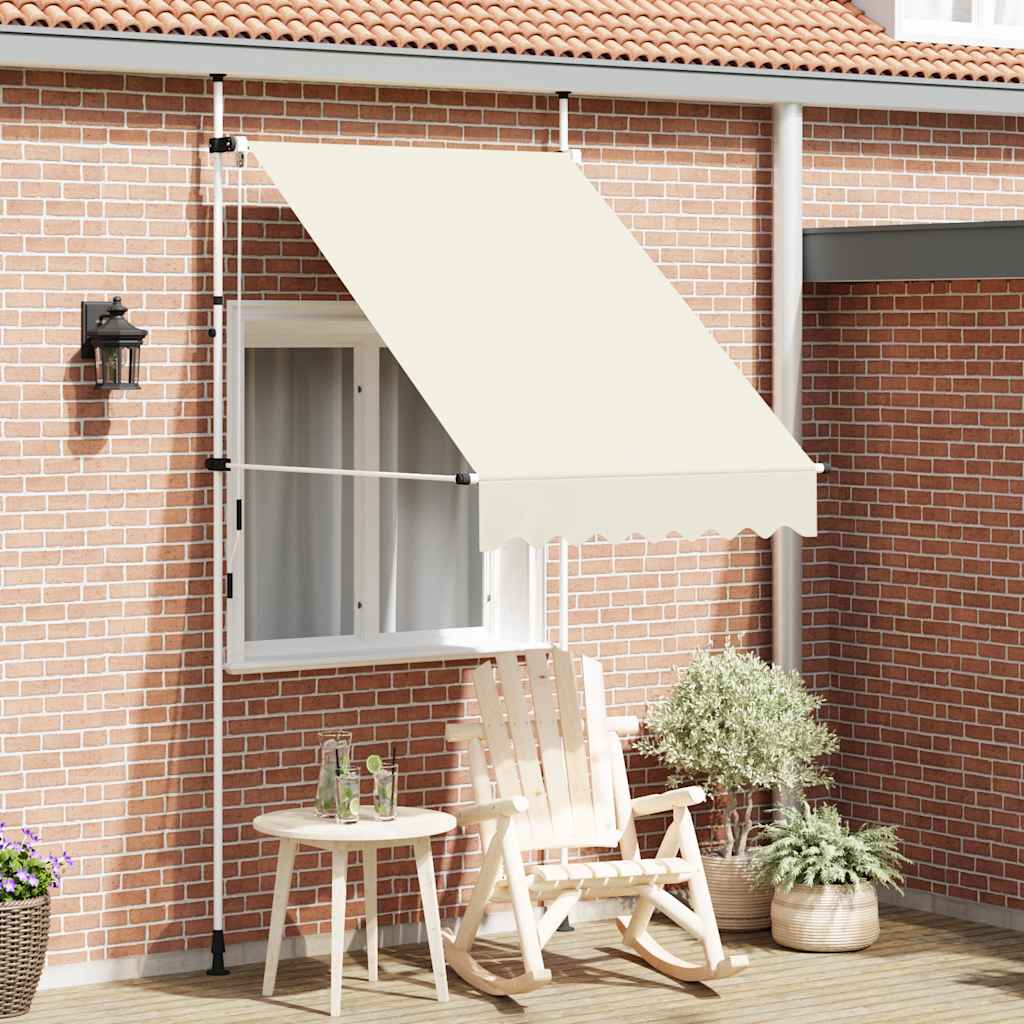 JUNG Vida Einziehbare Markise Handbetrieben 150 cm Cremeweiß