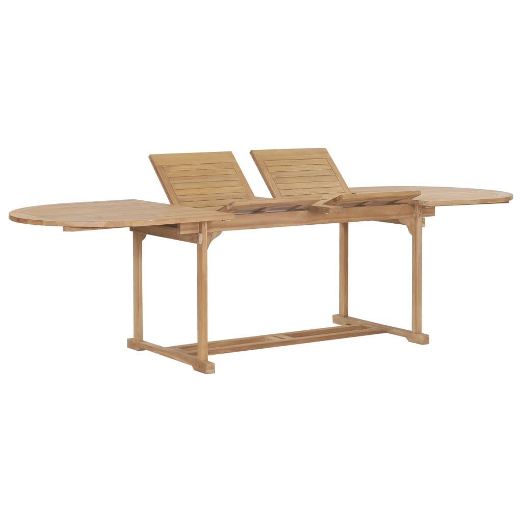 JUNG Vida Ausziehbarer Gartentisch 180-280x100x75 cm Massivholz Teak