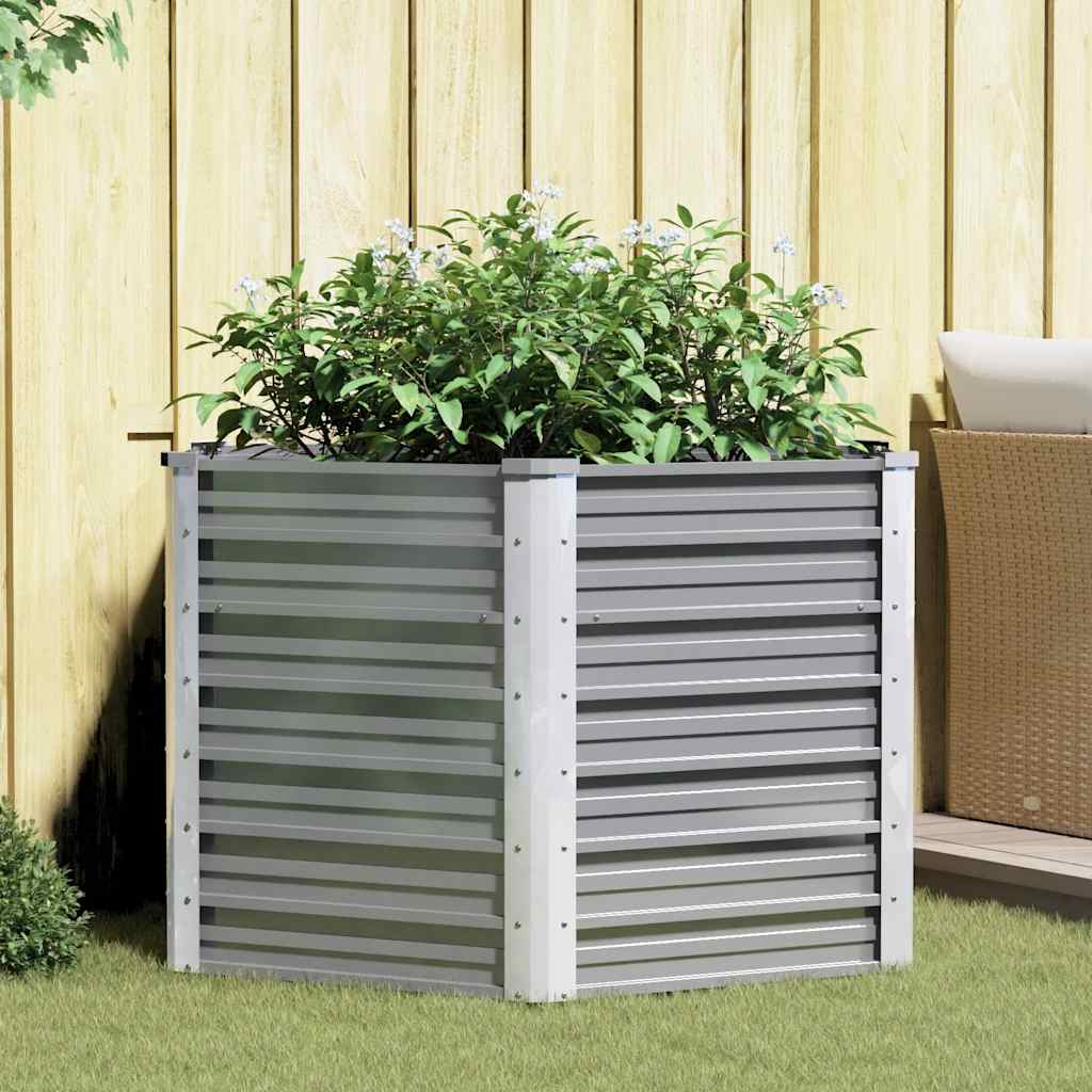 JUNG Vida Garten-Hochbeet Verzinkter Stahl 129x129x77 cm Grau