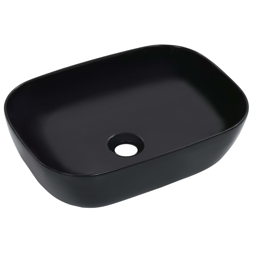 JUNG Vida Waschbecken 45,5 x 32 x 13 cm Keramik Schwarz