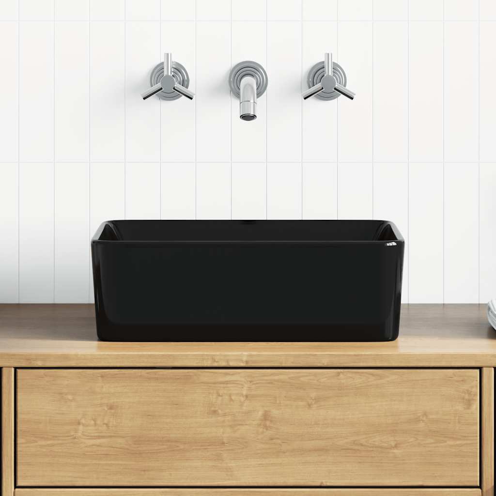 JUNG Vida Waschbecken 40 x 30 x 13 cm Keramik Schwarz